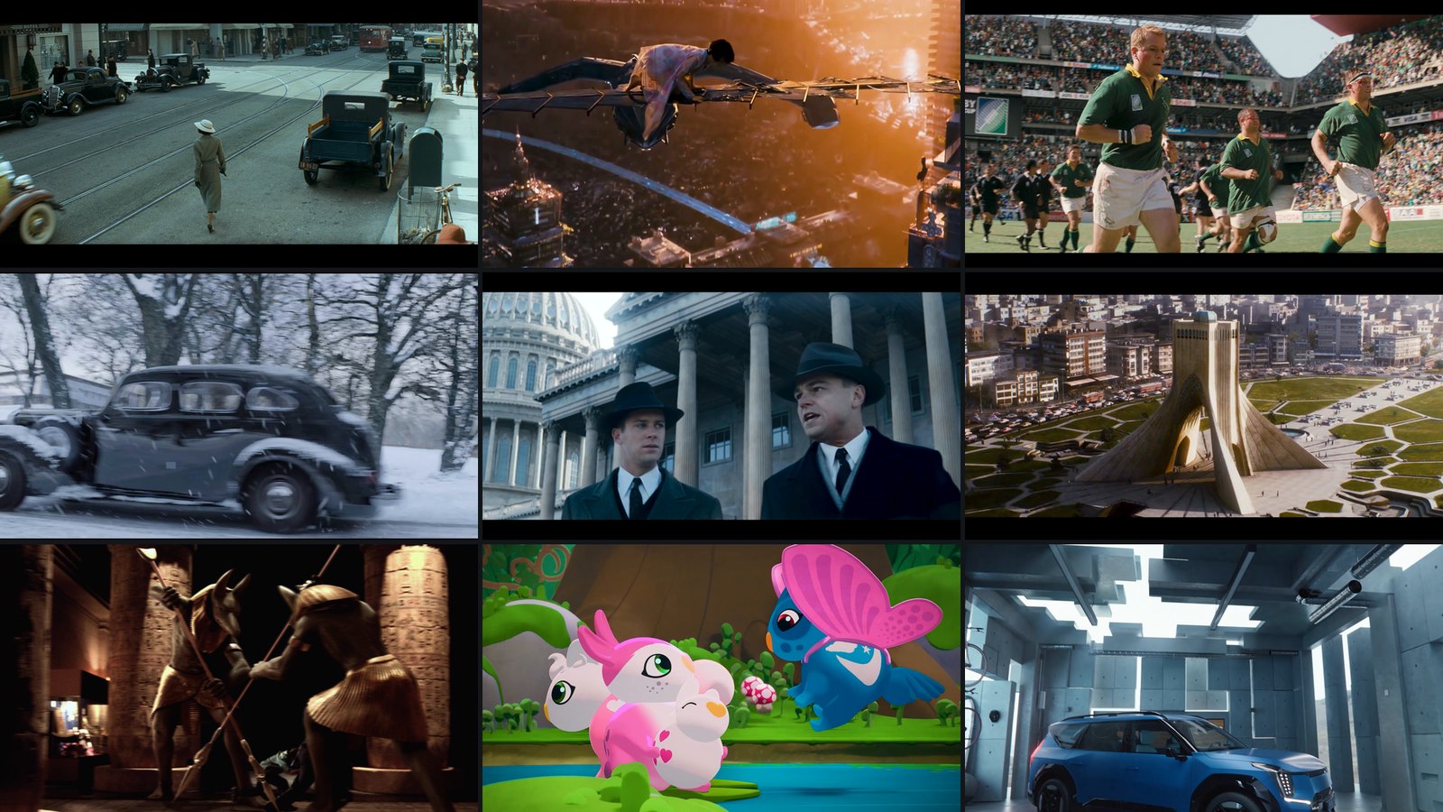 Nine shots from the reel of Geoffrey Hancock, VFX supervisor and producer